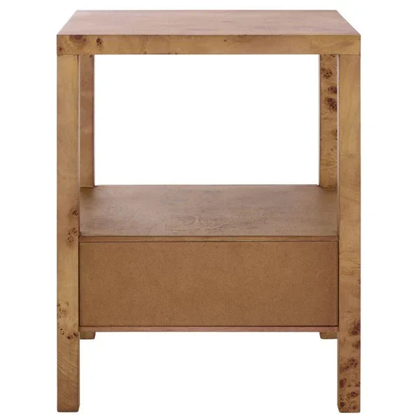 Willshine Wood Accent Table in Natural with Drawer