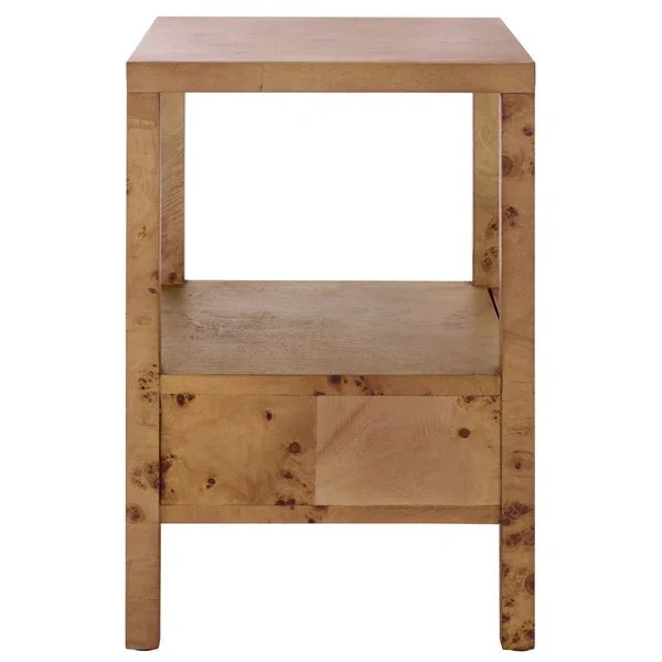 Willshine Wood Accent Table in Natural with Drawer