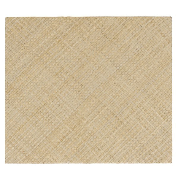 Apis Raffia Accent Table in Natural with Storage Drawer and Shelf