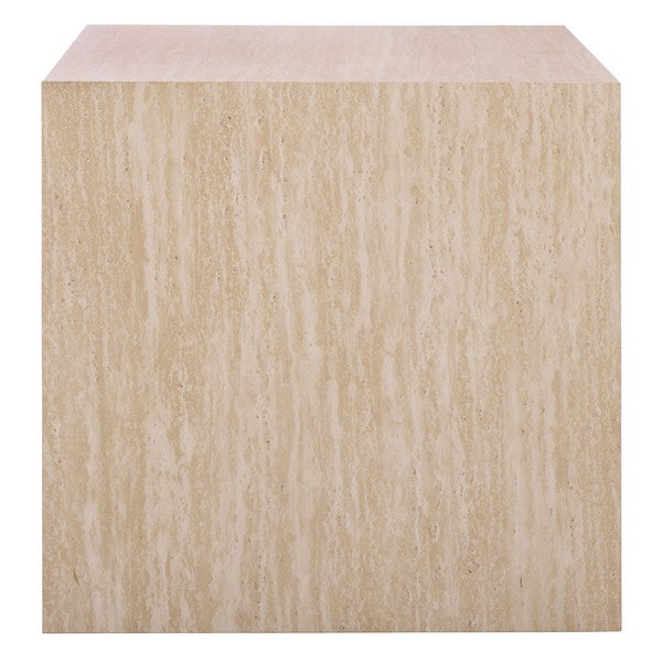 Woodrow Accent Table in Faux Travertine