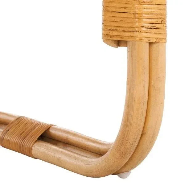 Nadie Wood Accent Chair in Natural with Rattan Mesh - The Mayfair Hall