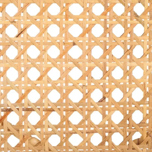 Ender Sungkai Wood Accent Chair in Black with Rattan Weave - The Mayfair Hall