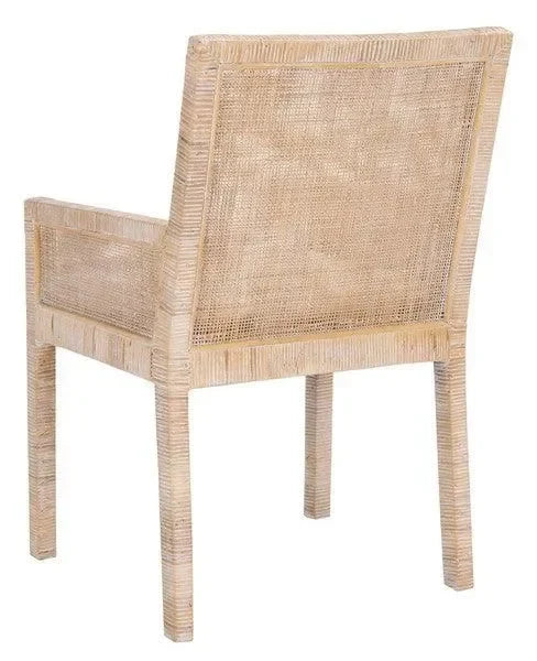 Sarai Wood Accent Chair in Gray White Wash - The Mayfair Hall