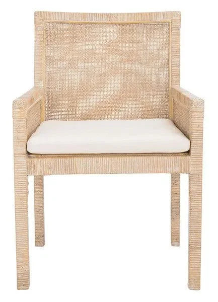 Sarai Wood Accent Chair in Gray White Wash - The Mayfair Hall