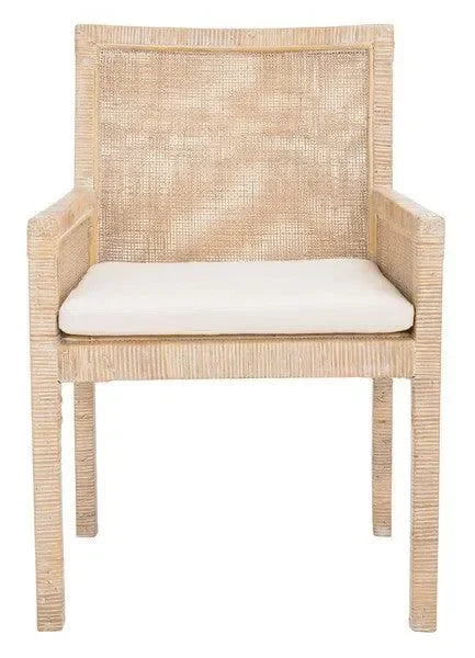Sarai Wood Accent Chair in Gray White Wash - The Mayfair Hall