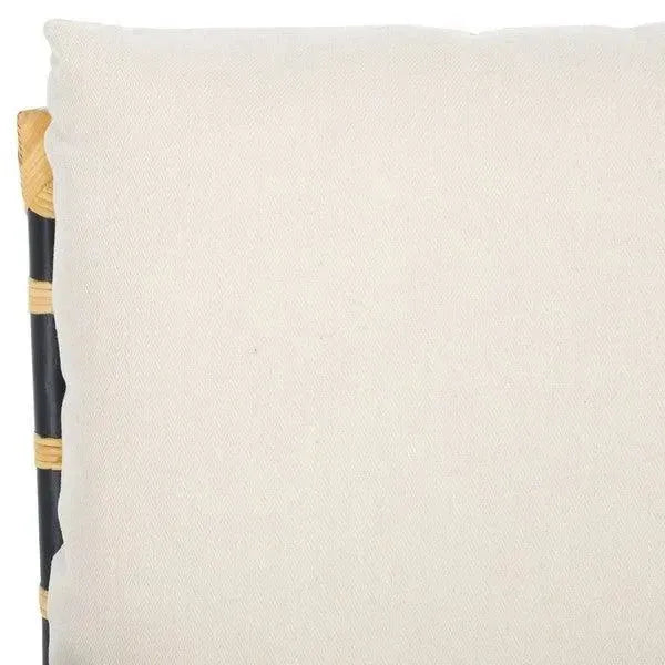 Meara Rattan Accent Chair in Black and White - The Mayfair Hall