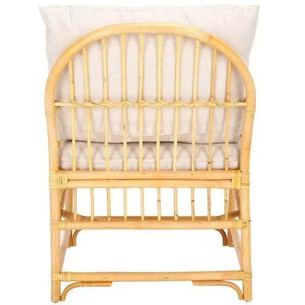 Reiley Rattan Accent Chair in White and Natural - The Mayfair Hall