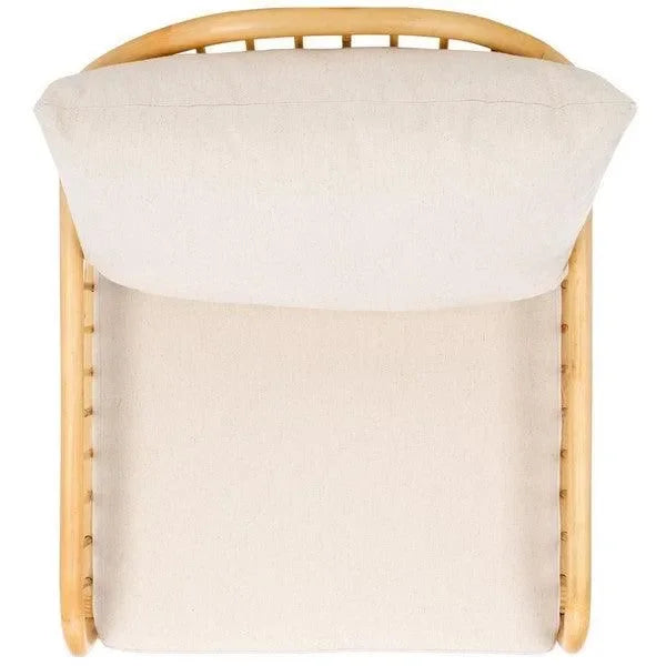 Reiley Rattan Accent Chair in White and Natural - The Mayfair Hall