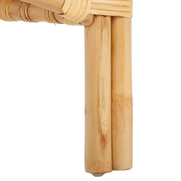 Aragorn Rattan Accent Chair in White with Cushion - The Mayfair Hall