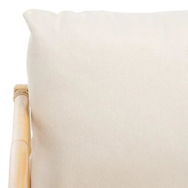 Aisling Rattan Accent Chair in White with Cushion - The Mayfair Hall