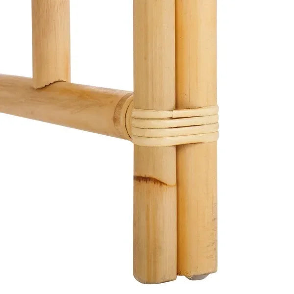 Aisling Rattan Accent Chair in White with Cushion - The Mayfair Hall