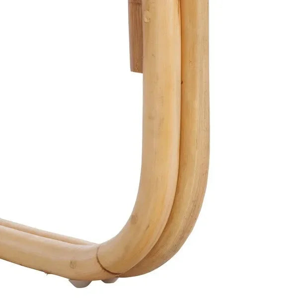 Alybeth Rattan Accent Chair in White with Cushion - The Mayfair Hall