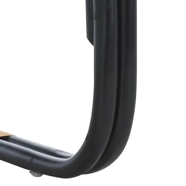 Alybeth Rattan Accent Chair in White/Black with Cushion - The Mayfair Hall