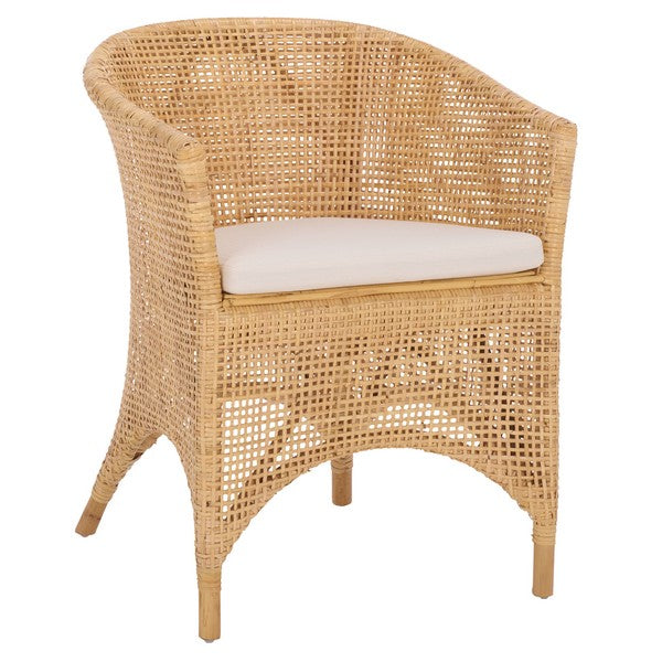 Taina Accent Chair in Natural and White