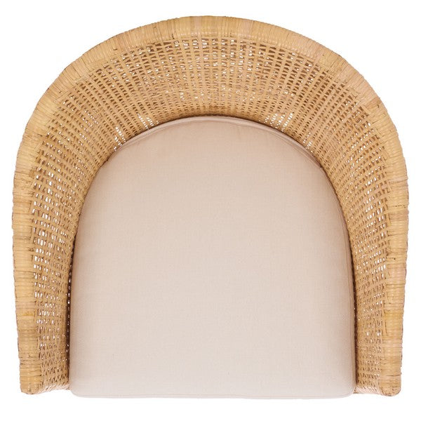 Taina Accent Chair in Natural and White