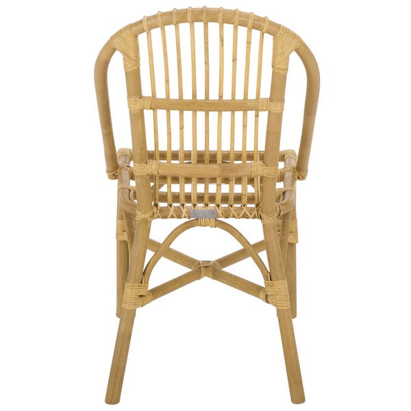 Oksana Woven Rattan Accent Chair in Natural