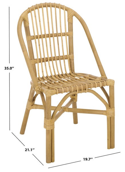 Oksana Woven Rattan Accent Chair in Natural