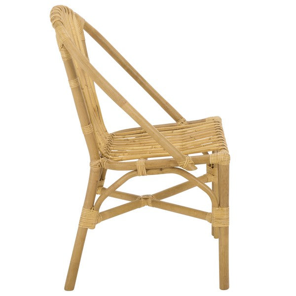 Oksana Woven Rattan Accent Chair in Natural