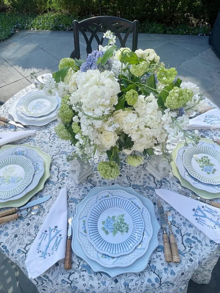 Blue Hydrangea Melamine Dinnerware Collection - The Mayfair Hall