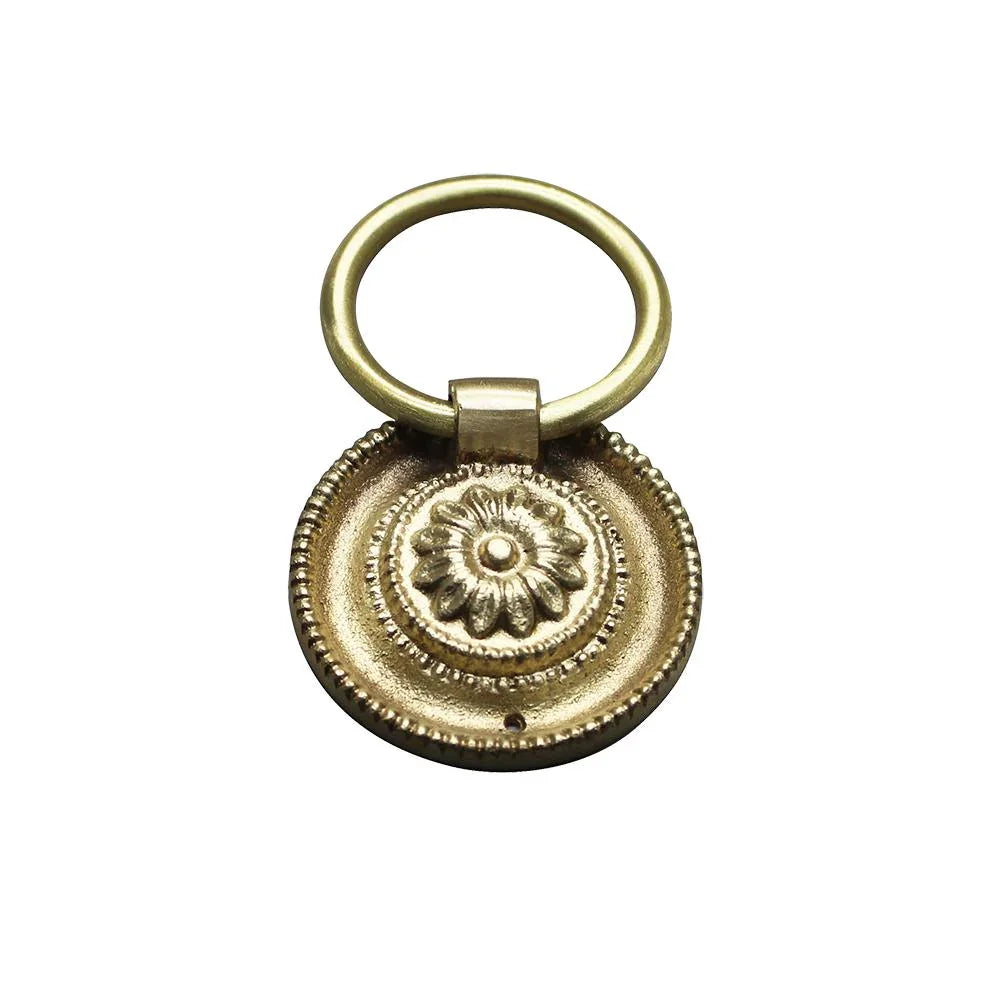Traditional Rosette Ring Pull, Brass - The Mayfair Hall