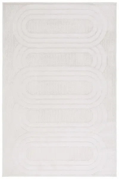 Archway Polypropylene Rug in Ivory with Oval Pattern - The Mayfair Hall