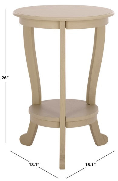 Mary Pedestal Table in Sand