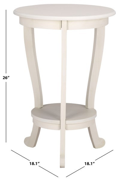 Mary Pedestal Table in Ivory