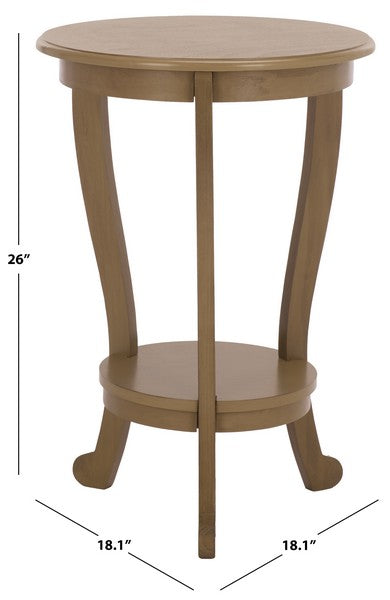 Mary Pedestal Table in Desert Brown