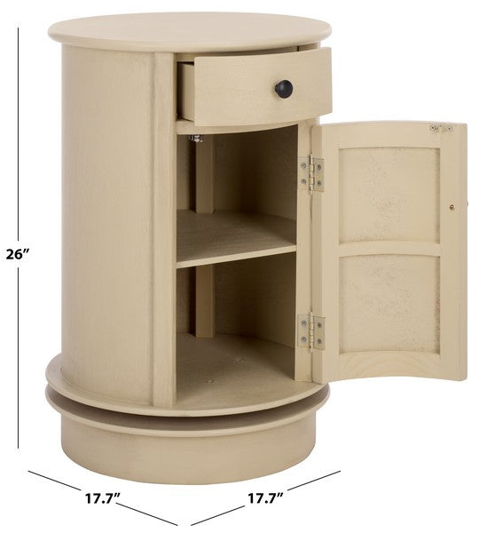 Tabitha Swivel Accent Table in Sand