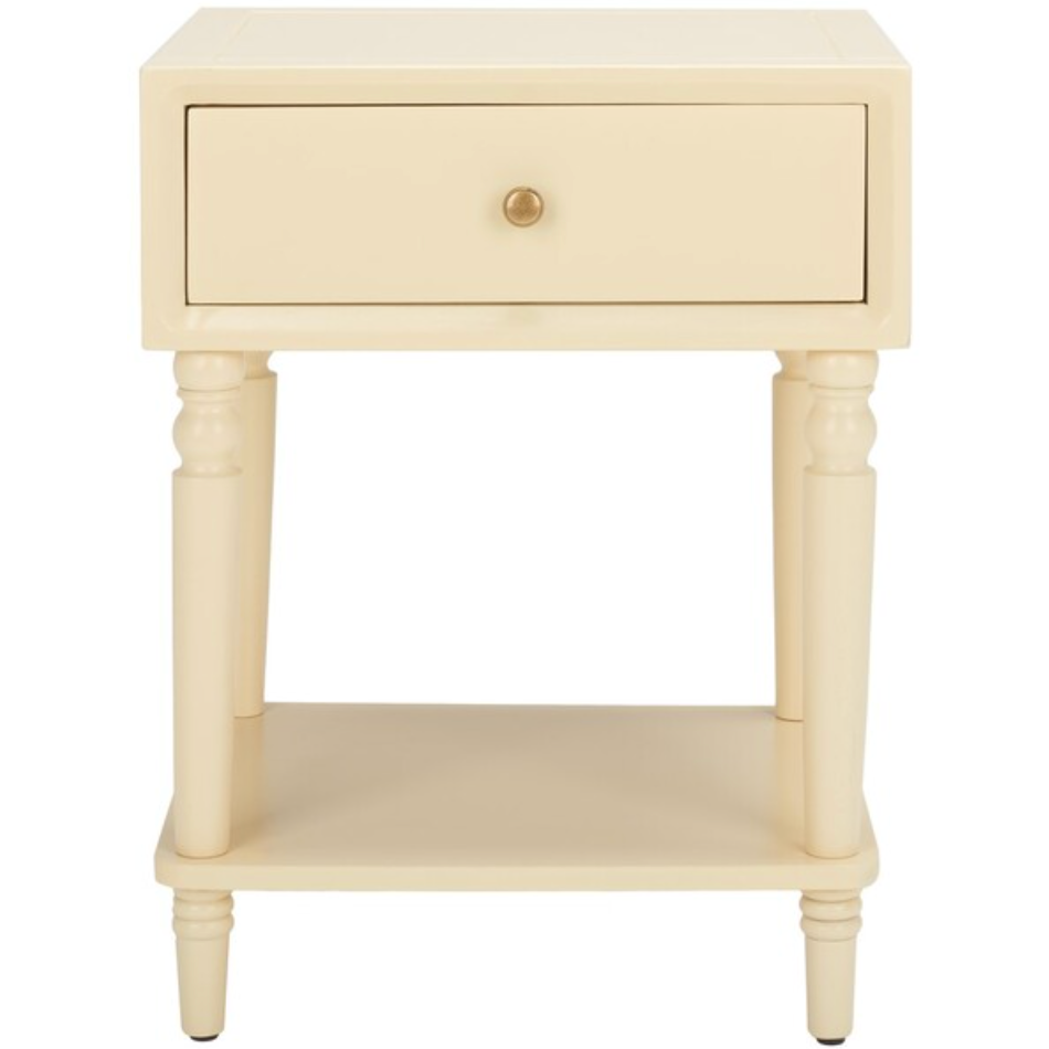 Siobhan Accent Table in Vanilla with Storage Drawer