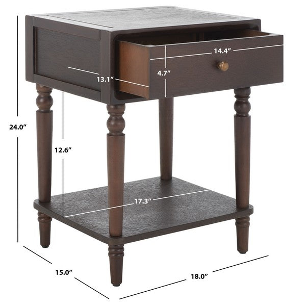Siobhan Accent Table in Walnut with Storage Drawer