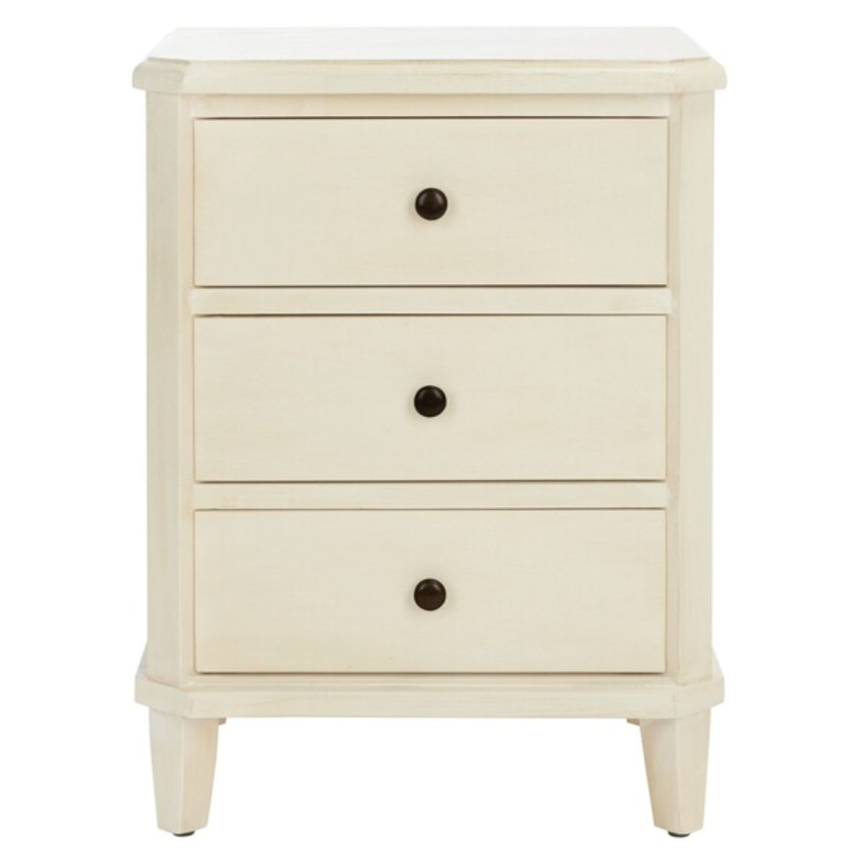 Joe End Table in Barley with Storage Drawers