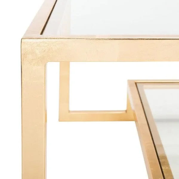 Vivian Metal Coffee Table in Gold - The Mayfair Hall