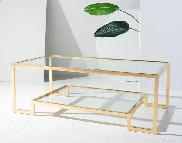 Vivian Metal Coffee Table in Gold - The Mayfair Hall