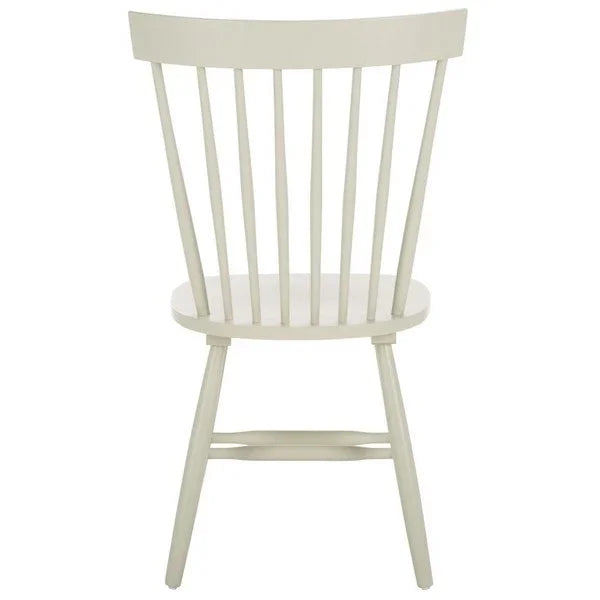 Parker Wood Dining Chair in Off-White with Spindle Back (Set of 4) - The Mayfair Hall