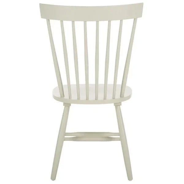 Parker Wood Dining Chair in Off-White with Spindle Back (Set of 4) - The Mayfair Hall