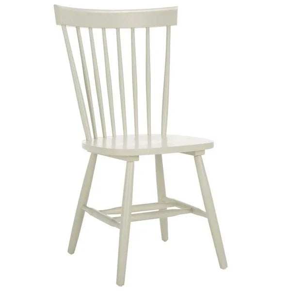 Parker Wood Dining Chair in Off-White with Spindle Back (Set of 4) - The Mayfair Hall