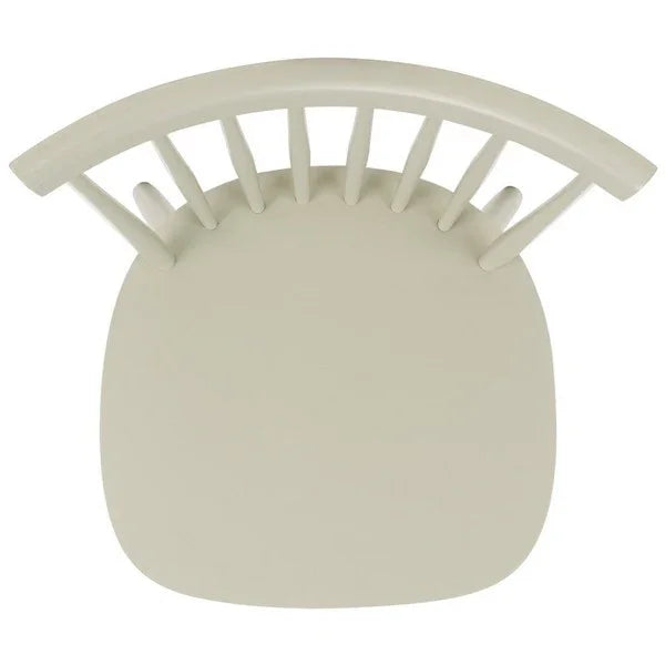 Parker Wood Dining Chair in Off-White with Spindle Back (Set of 4) - The Mayfair Hall