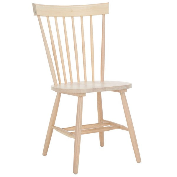 Parker Wood Spindle Back Dining Chair in Whitewashed (Set of 2)