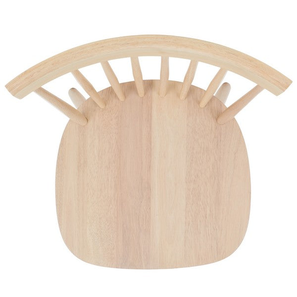 Parker Wood Spindle Back Dining Chair in Whitewashed (Set of 2)