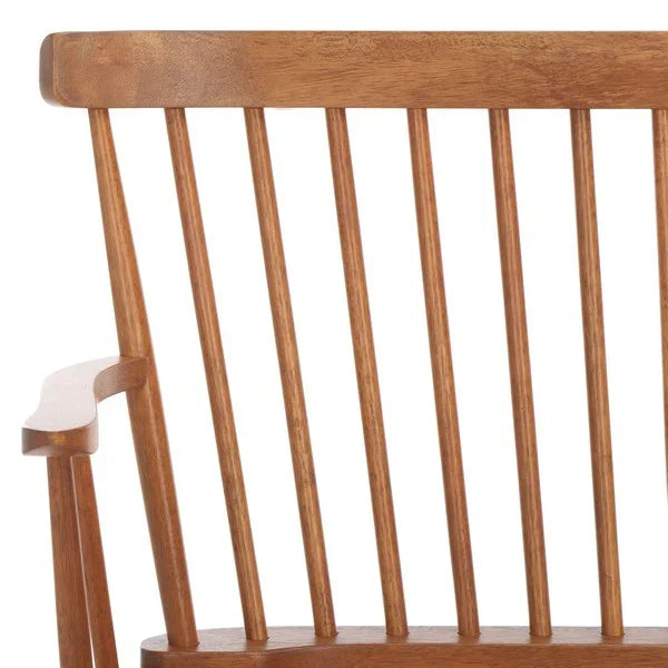 Addison Wood Loveseat in Natural with Spindleback