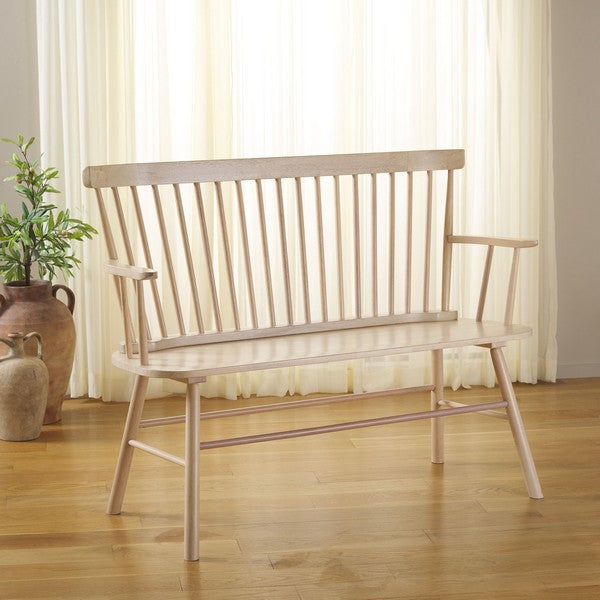 Blanchard Spindle Back Settee in White Wash