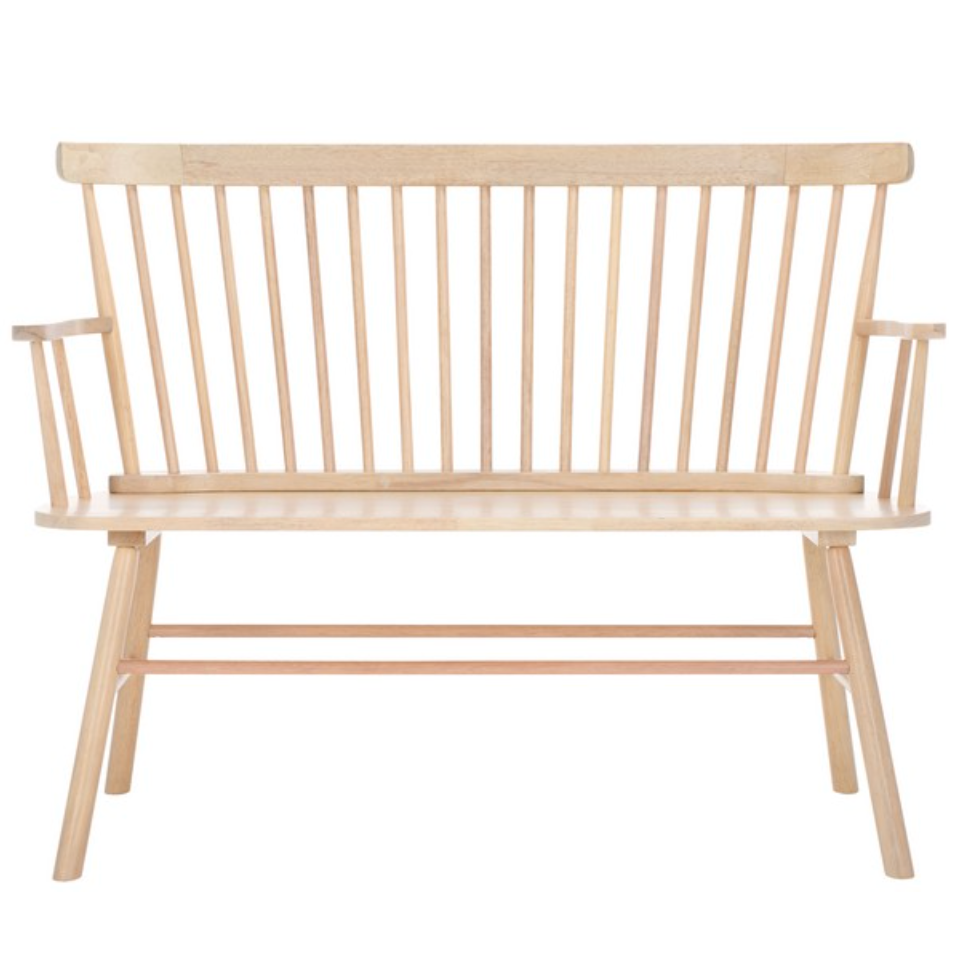 Blanchard Spindle Back Settee in White Wash