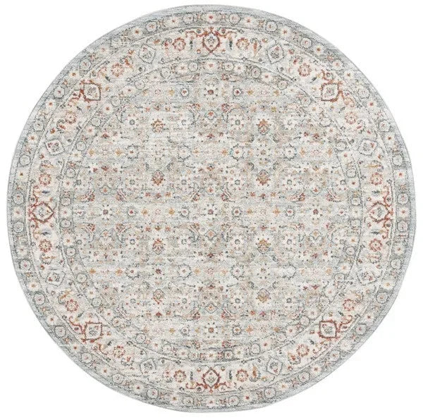 Avalon Polyester Rug in Light Blue and Ivory - The Mayfair Hall