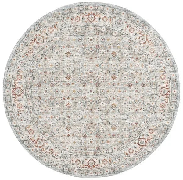 Avalon Polyester Rug in Light Blue and Ivory - The Mayfair Hall