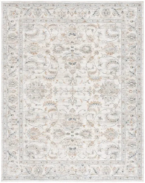 Avalon Polyester Rug in Ivory and Blue