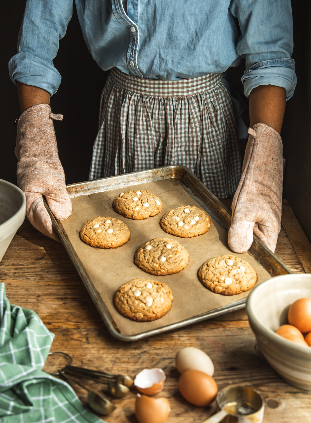 Farmhouse Gingham Homestead Apron