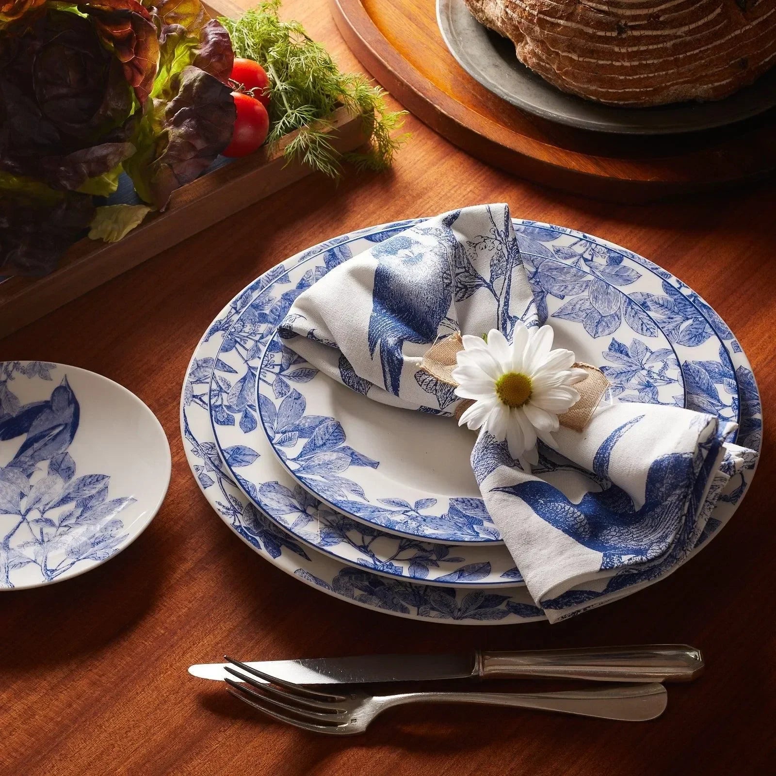 Arbor Rimmed Porcelain Salad Plate - The Mayfair Hall