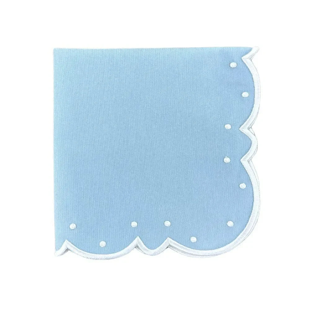 Ava Cotton Napkin in Blue (Set of 4) - The Mayfair Hall