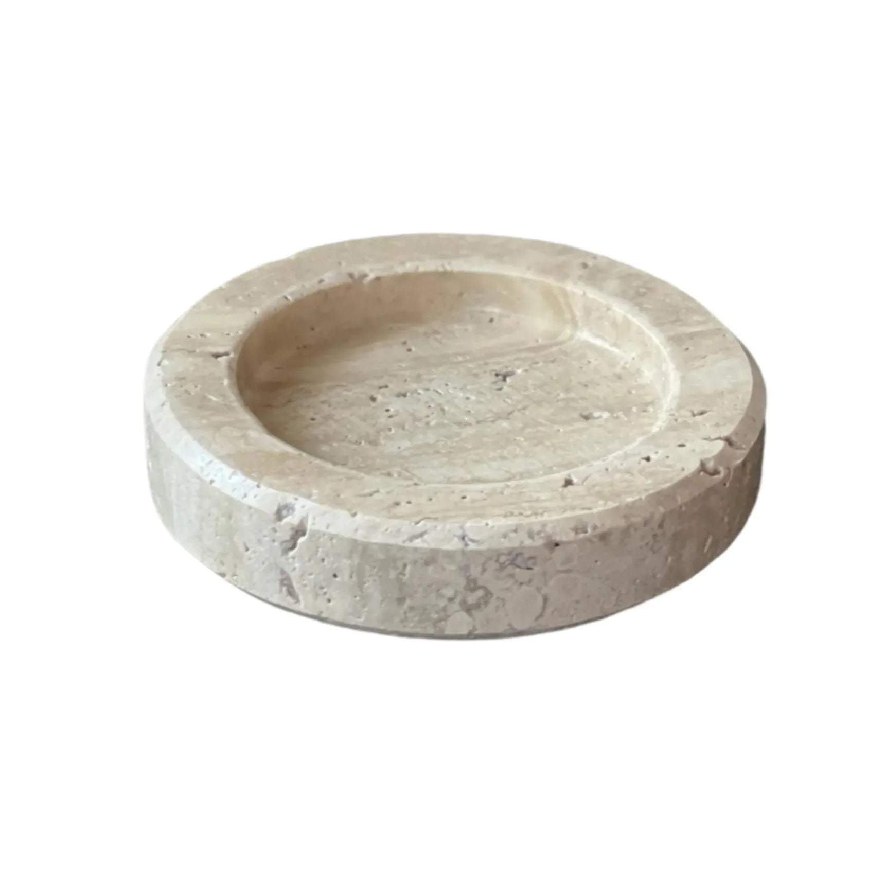 Marble Noah Catchall in Travertine - The Mayfair Hall